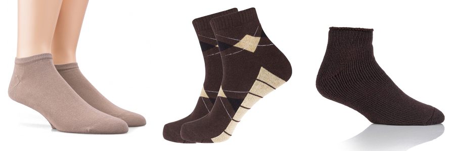 brown ankle socks for men